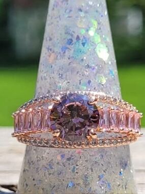 Rhodolite CZ Ring - Size 11